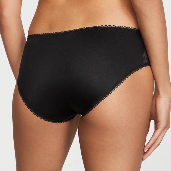 Victoria's Secret Body By Victoria Lace Front Hiphugger Panty Small Black NEW - Picture 4 of 7